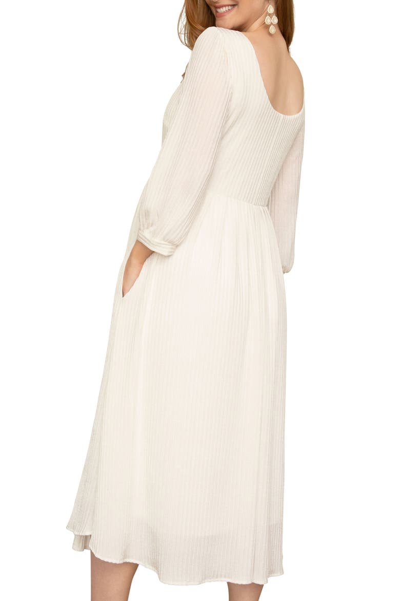 Isla Ribbed Jersey Dress, Alternate, color, IVORY