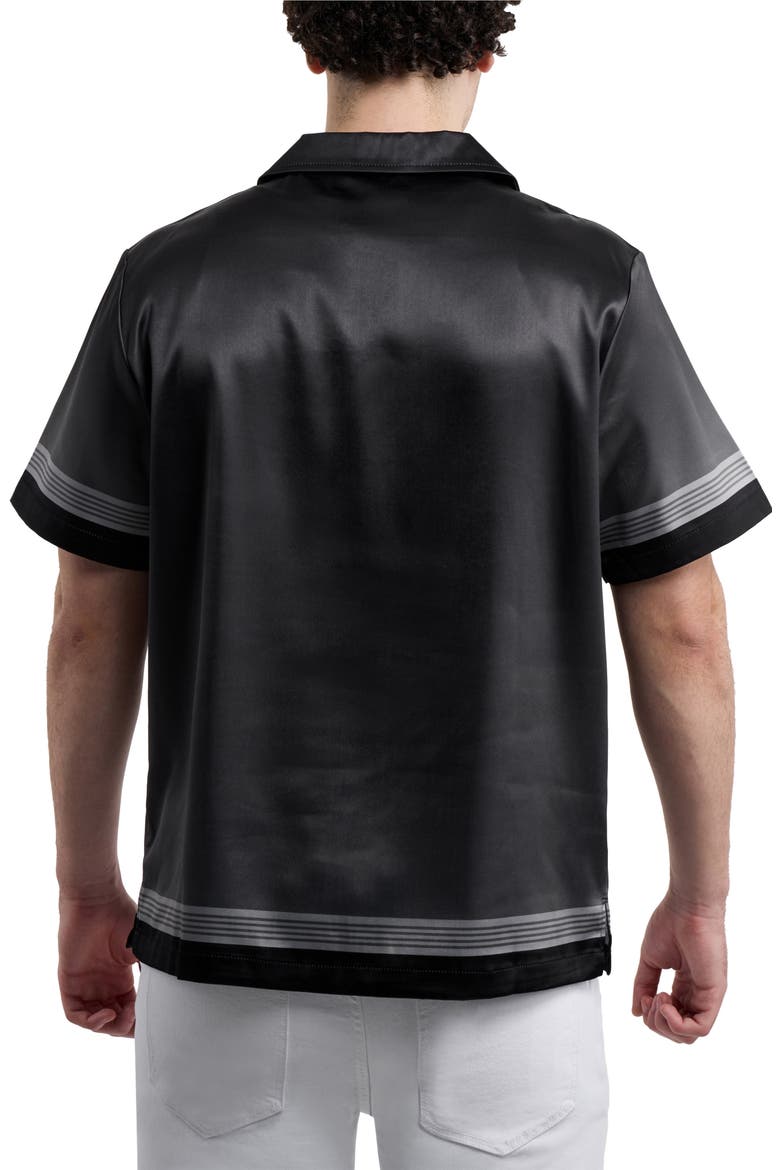 Stripe Border Camp Shirt, Alternate, color, BLACK/ GREY