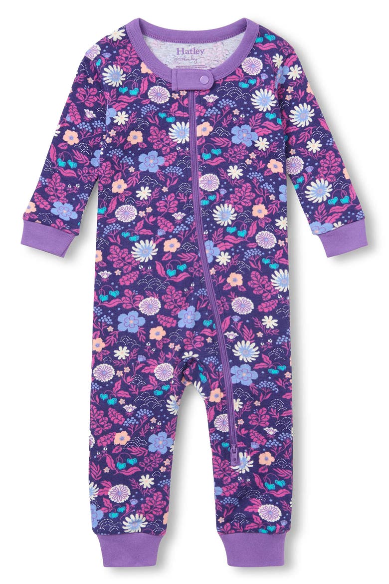 Kids' Tiny Flowers Organic Cotton Coverall, Main, color, CHIVE BLOSSOM