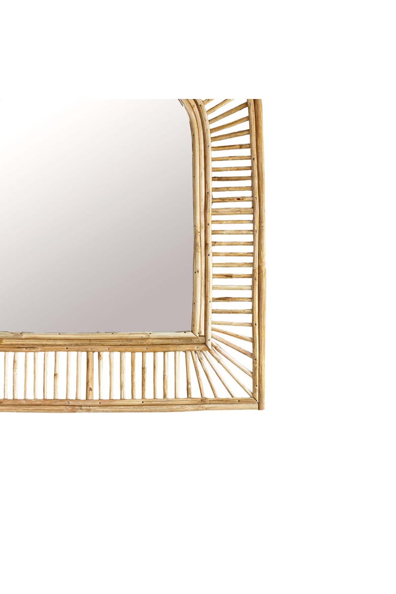 Arched Cane Wall Mirror Natural Cane & Glass, Alternate, color, Brown