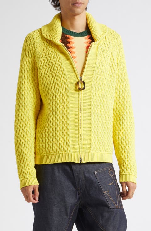 Cable Stitch Zip Cardigan