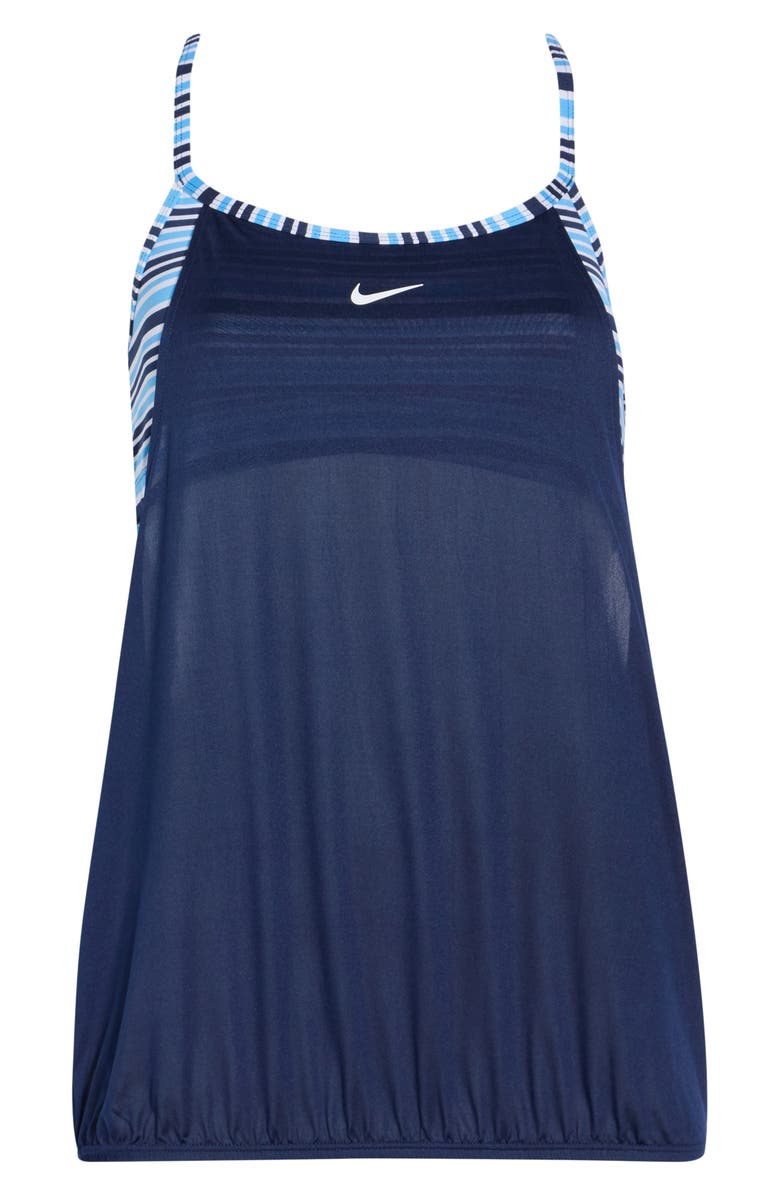 Nike Layered Tankini Top, Alternate, color, Midnight Navy