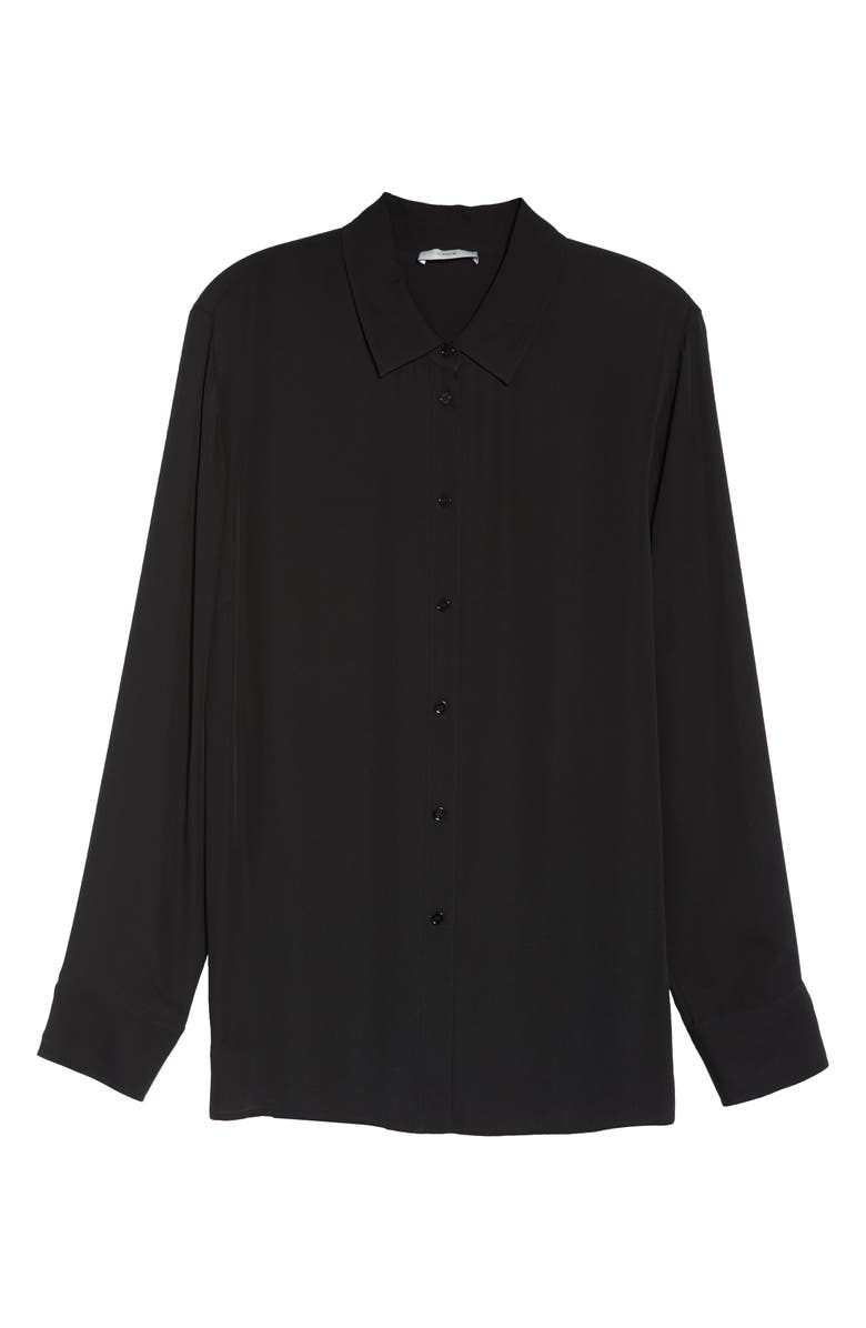Vince Slim Fit Stretch Silk Button-Up Shirt, Alternate, color,