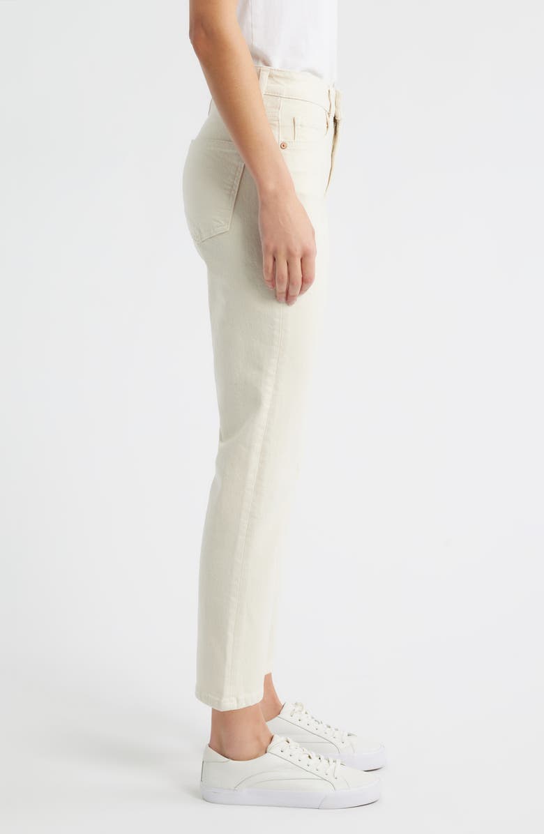 Mavi Jeans New York High Waist Straight Leg Crop Jeans, Alternate, color, Beige Classic Blue