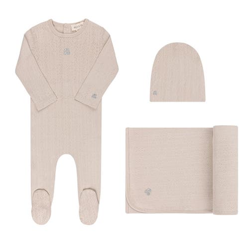 Ely's & Co. Squiggle Pointelle Collection In Beige