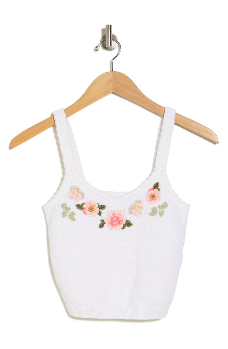 Alice + Olivia Brigida Embroidered Tank Top, Alternate, color, 