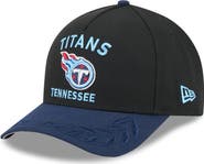New Era Men's New Era Black/Navy Tennessee Titans 2025 NFL Draft 9FORTY A-Frame M-Crown Adjustable Hat