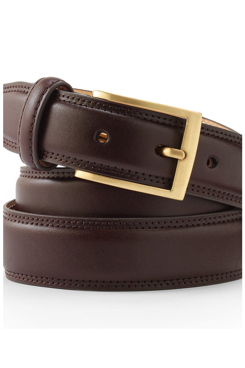 Glove Leather Belt, Main, color, Dark Brown