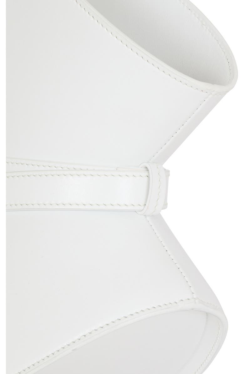 Balmain Medium Shuffle bag in calfskin leather, Alternate, color, White