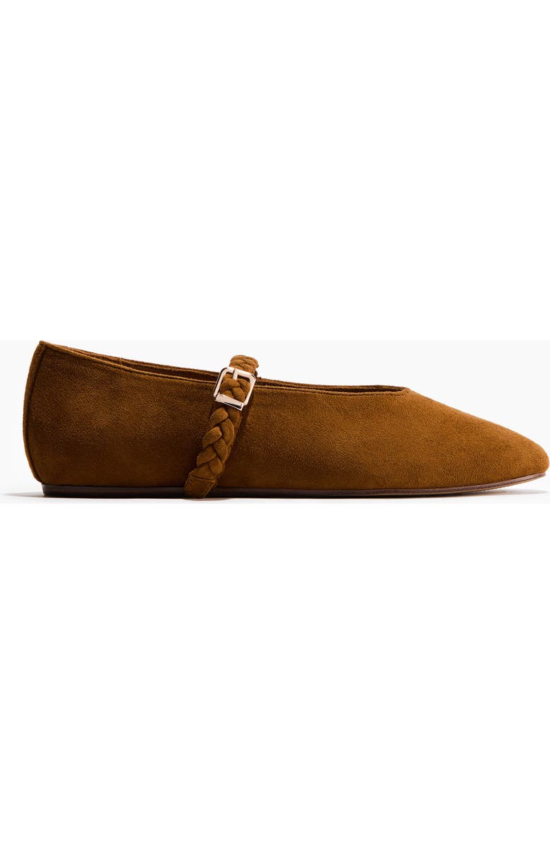 H&M Mary Jane Ballet Flats, Main, color, Brown