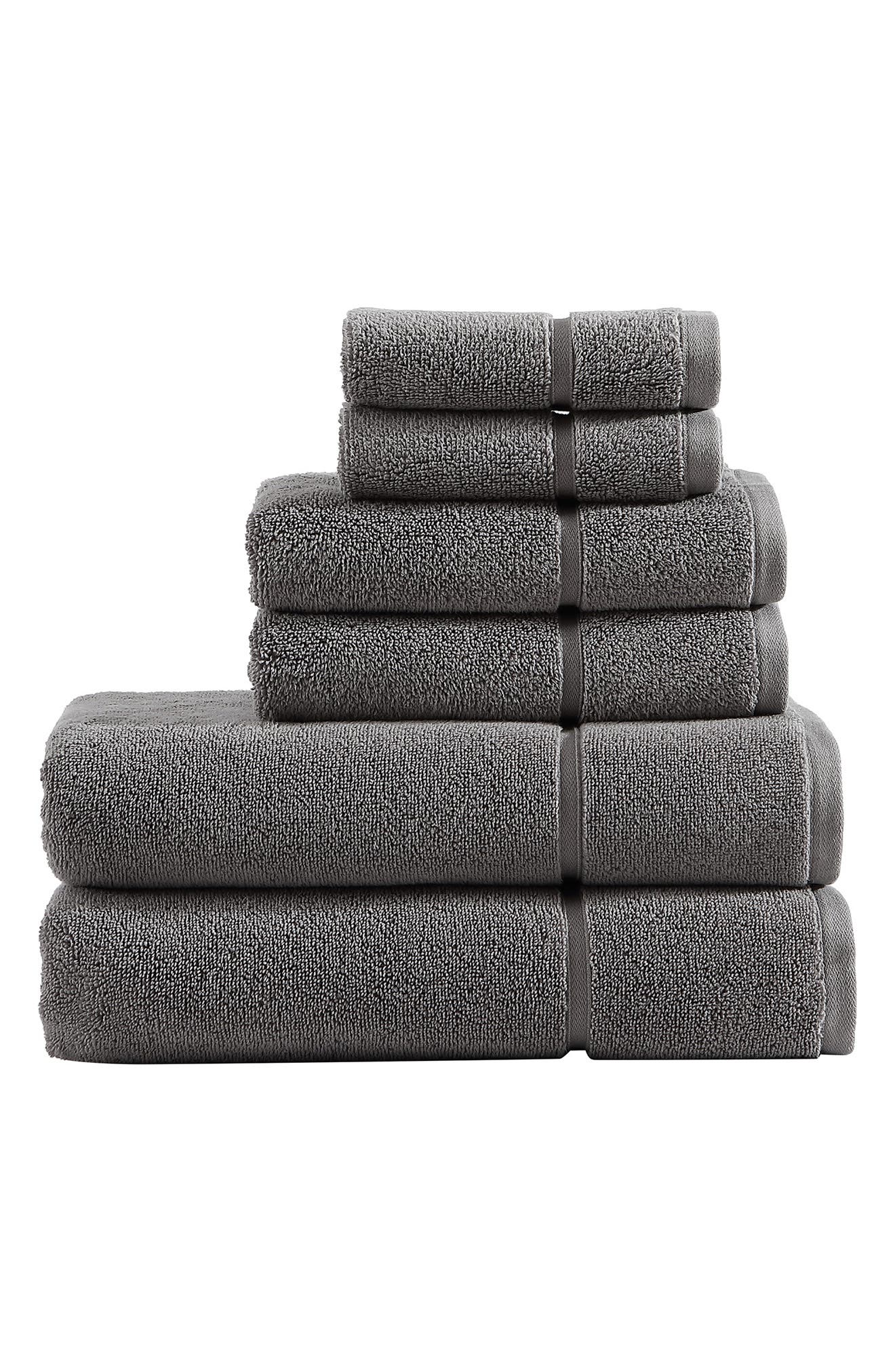 Vera Wang Modern Lux 6-Piece Bath Towel, Hand Towel & Washcloth Set