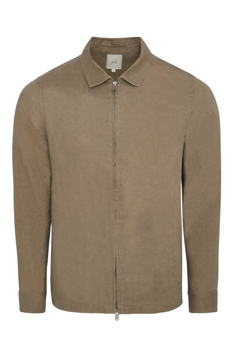 Onia Linen Everyday Jacket, Alternate, color, Coffee