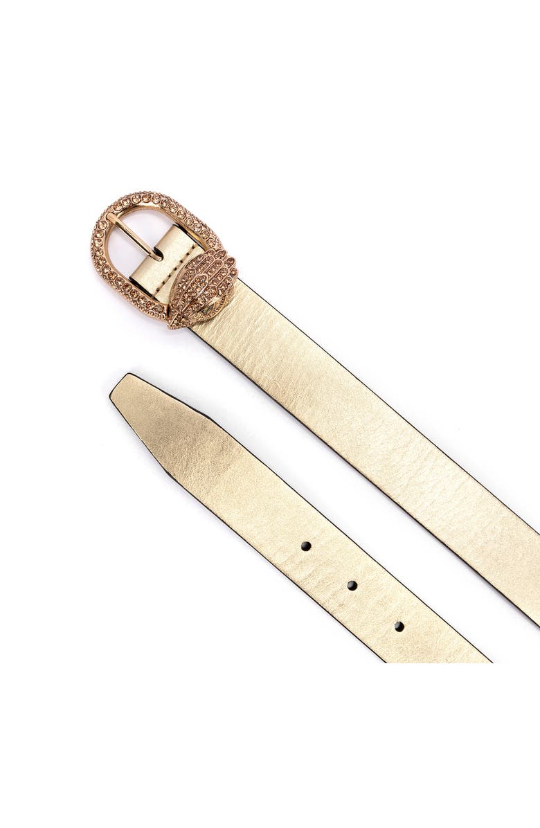 Kurt Geiger London Metallic Leather Belt, Alternate, color, 