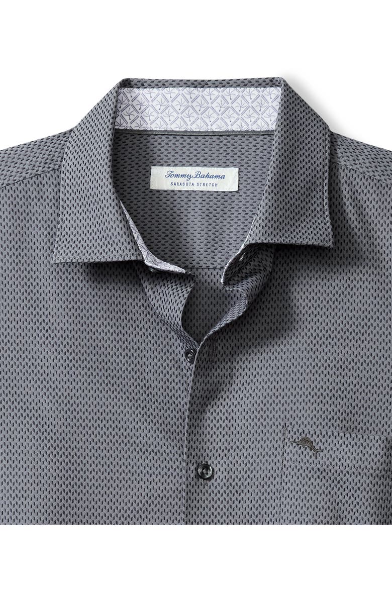 Tommy Bahama Sarasota Stretch Ventura Coast Solid White IslandZone<sup>®</sup> Button-Up Shirt, Alternate, color, Cave