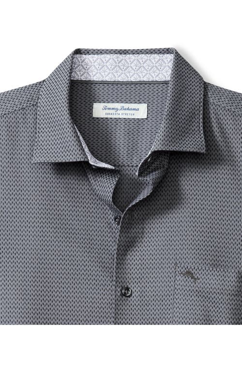 Tommy Bahama Sarasota Stretch Ventura Coast Solid White Islandzone® Button-up Shirt In Gray