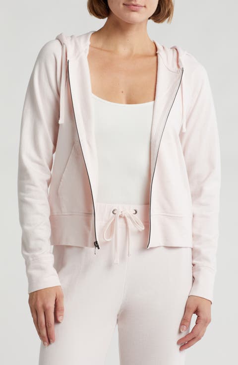 French Terry Crop Zip Hoodie