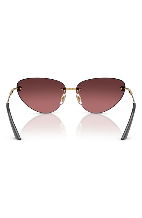 Versace 64mm Oversize Rimless Gradient Cat Eye Sunglasses