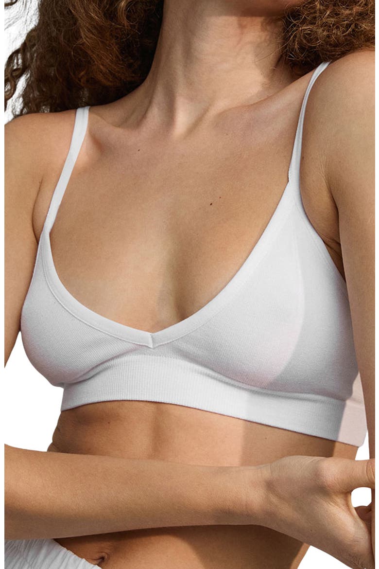Seamless Bare Bralette, Main, color, SINCERE WHITE