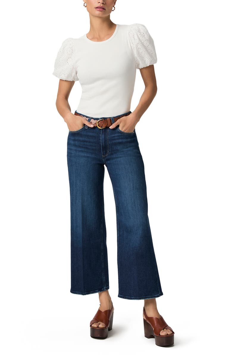 PAIGE Anessa High Waist Ankle Wide Leg Jeans, Alternate, color, Overdrive
