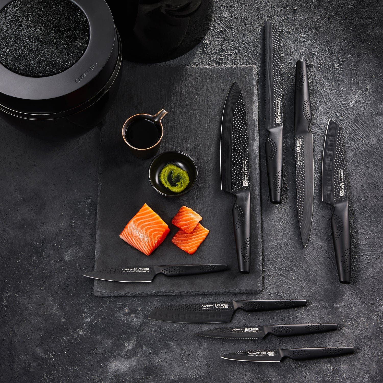 Cuisine::pro® iD3® BLACK SAMURAI The Egg 9-Piece Knife Block