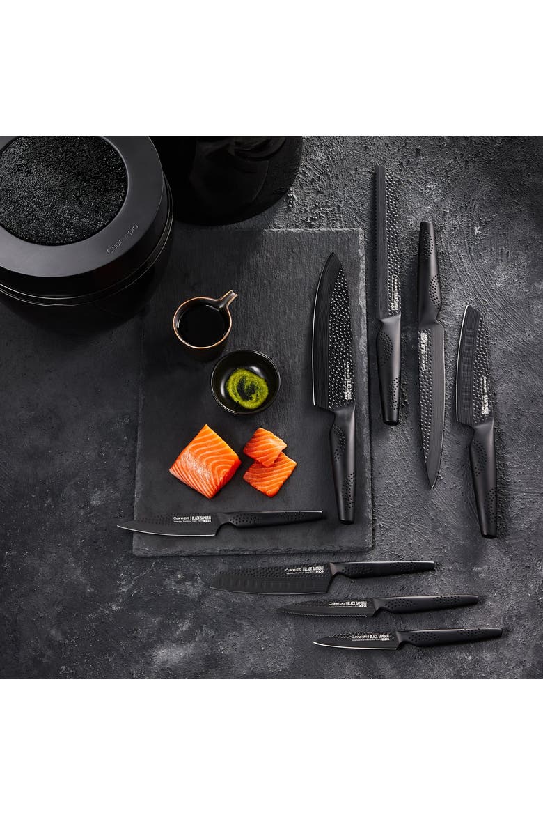 iD3® BLACK SAMURAI The Egg 9-Piece Knife Block, Alternate, color, Black