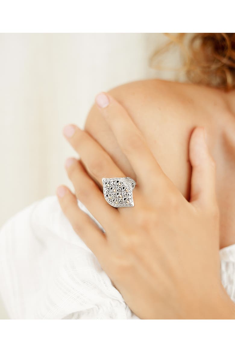 Dragon Skin Ring in Sterling Silver and 18K Gold, Alternate, color, Silver