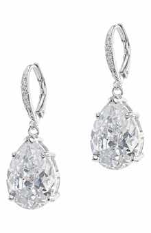 CZ by Kenneth Jay Lane Cubic Zirconia Pear Drop Earrings