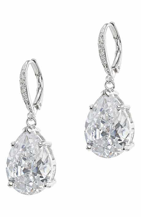 CZ by Kenneth Jay Lane Cubic Zirconia Pear Drop Earrings