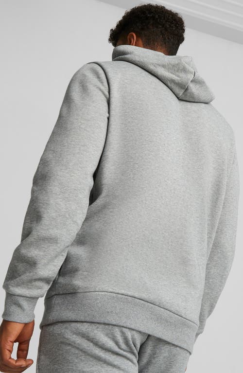 Puma Essential Big Logo Fleece Hoodie In Gray