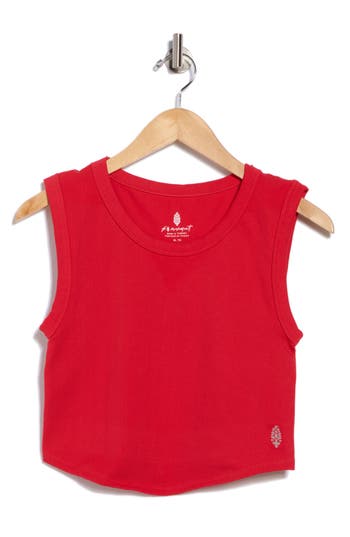Free People Fp Movement Free Throw Crop Muscle Tank Top In Red