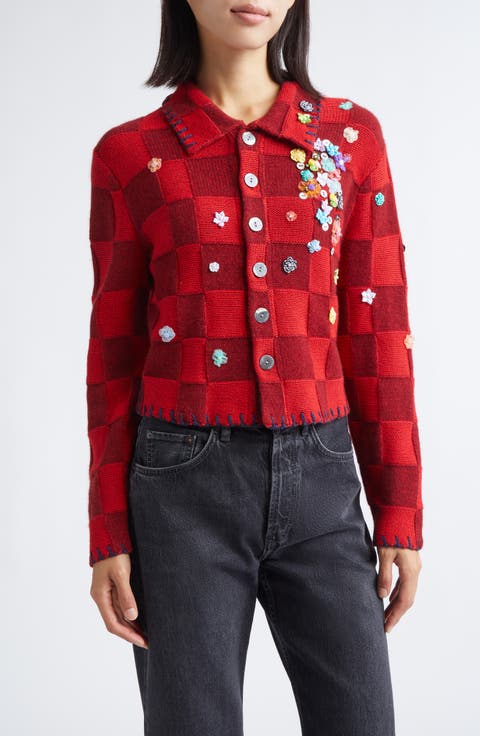 Fireworks Lambswool & Cotton Shrunken Cardigan