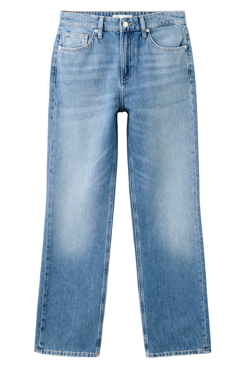 Matilda Mid Rise Straight Leg Jeans, Main, color, LIGHT MEDIUM BLUE