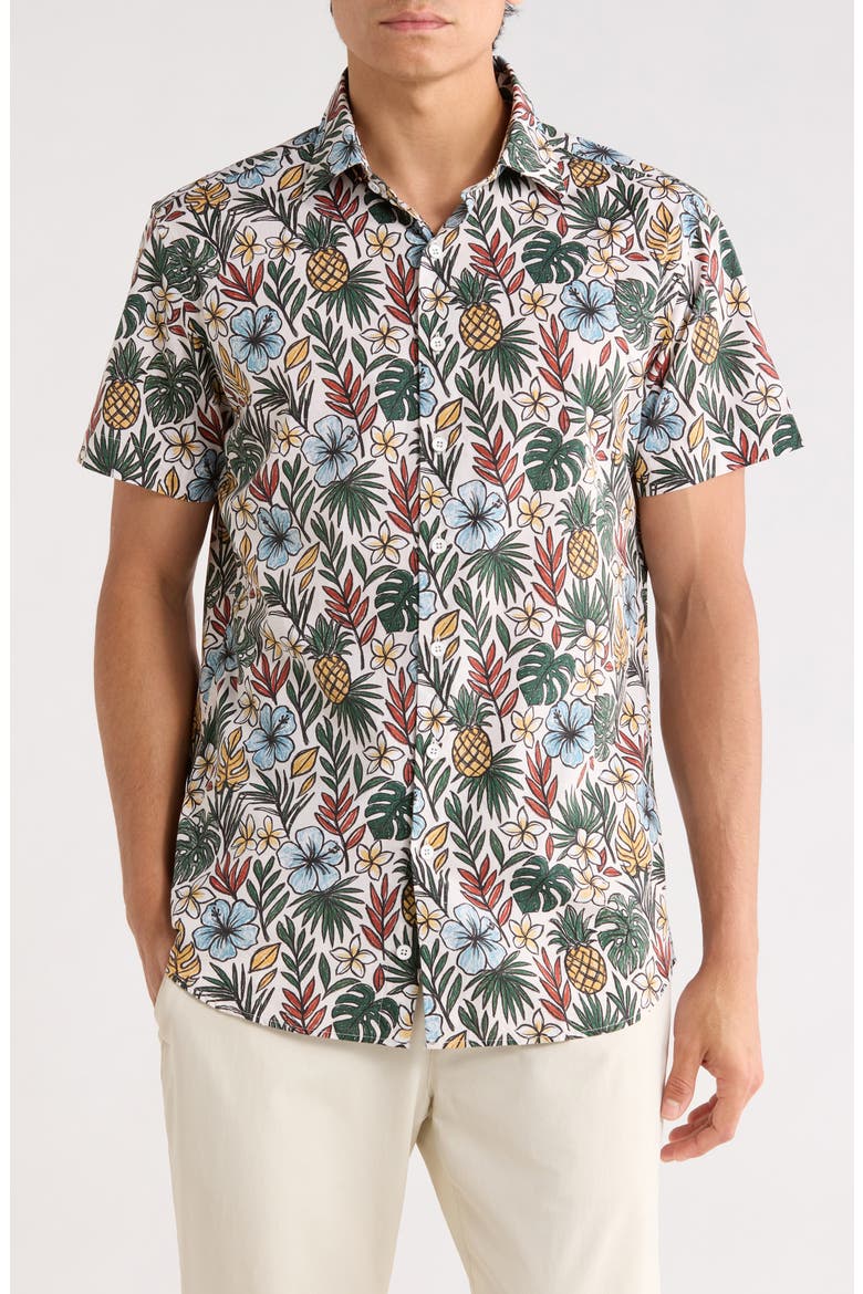 Yelverton Sports Fit Button-Up Shirt, Main, color, MOSS
