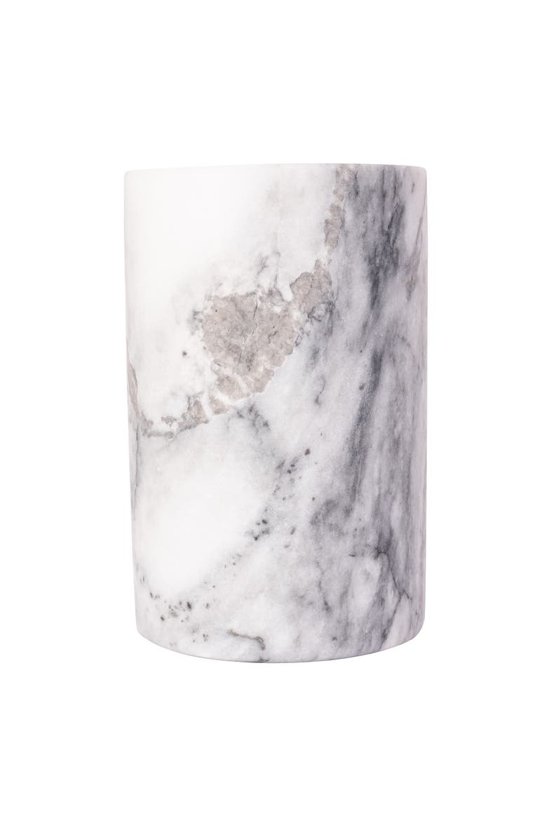 Artifacts Trading Company Marble Cylinder Wine Cooler, Main, color, White Matte