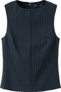 MANGO Pinstriped Boat Neck Top