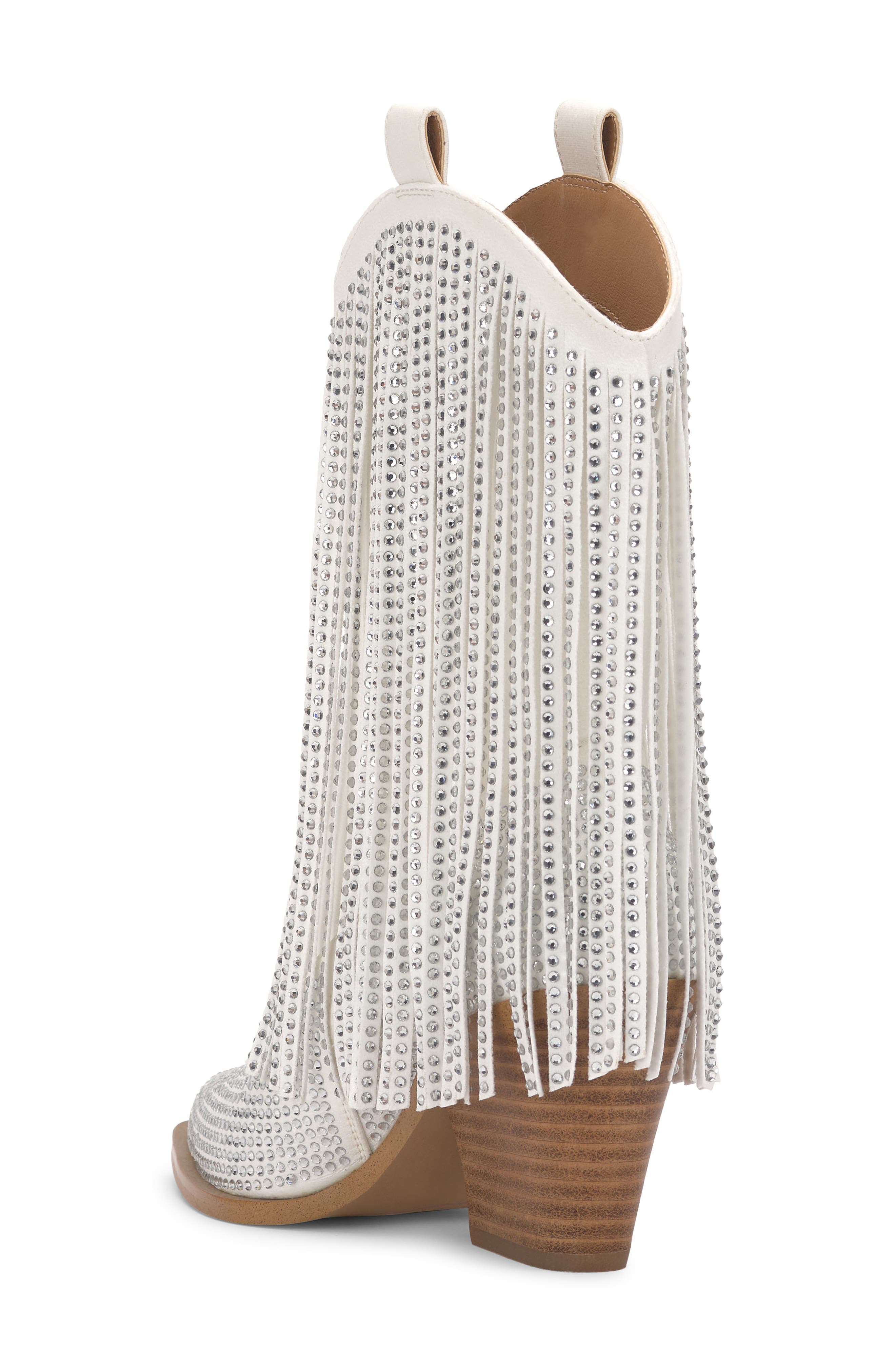 Paredisa Fringe Western Boot, Alternate, color, WHITE 04