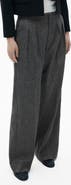 MANGO Flecked Pleated Trousers