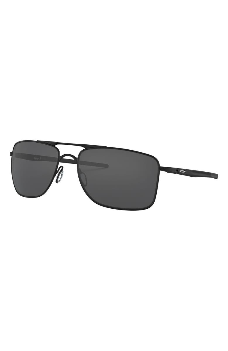 Oakley Gauge 8 62mm Aviator Sunglasses, Alternate, color, Black