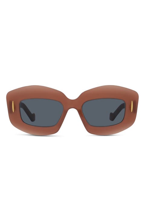 Silver Screen 49mm Rectangular Sunglasses