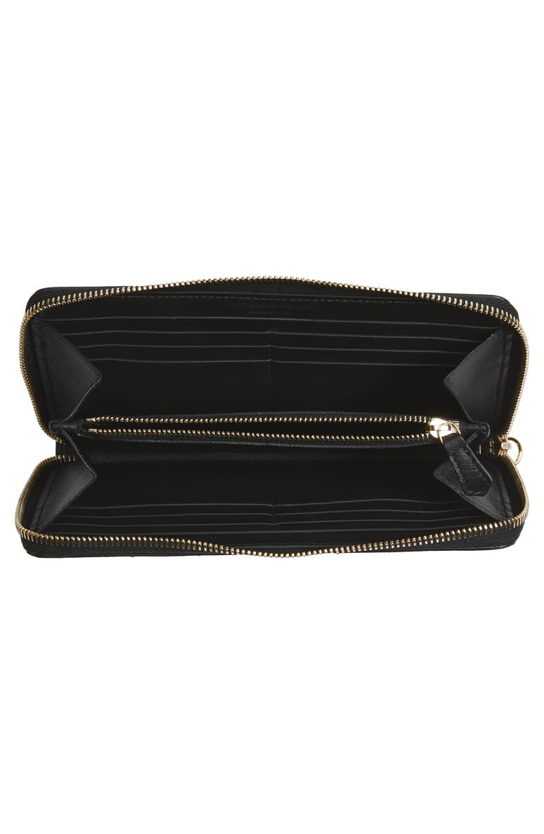 McQueen Alexander McQueen Studded Leather Continental Wallet, Alternate, color, 