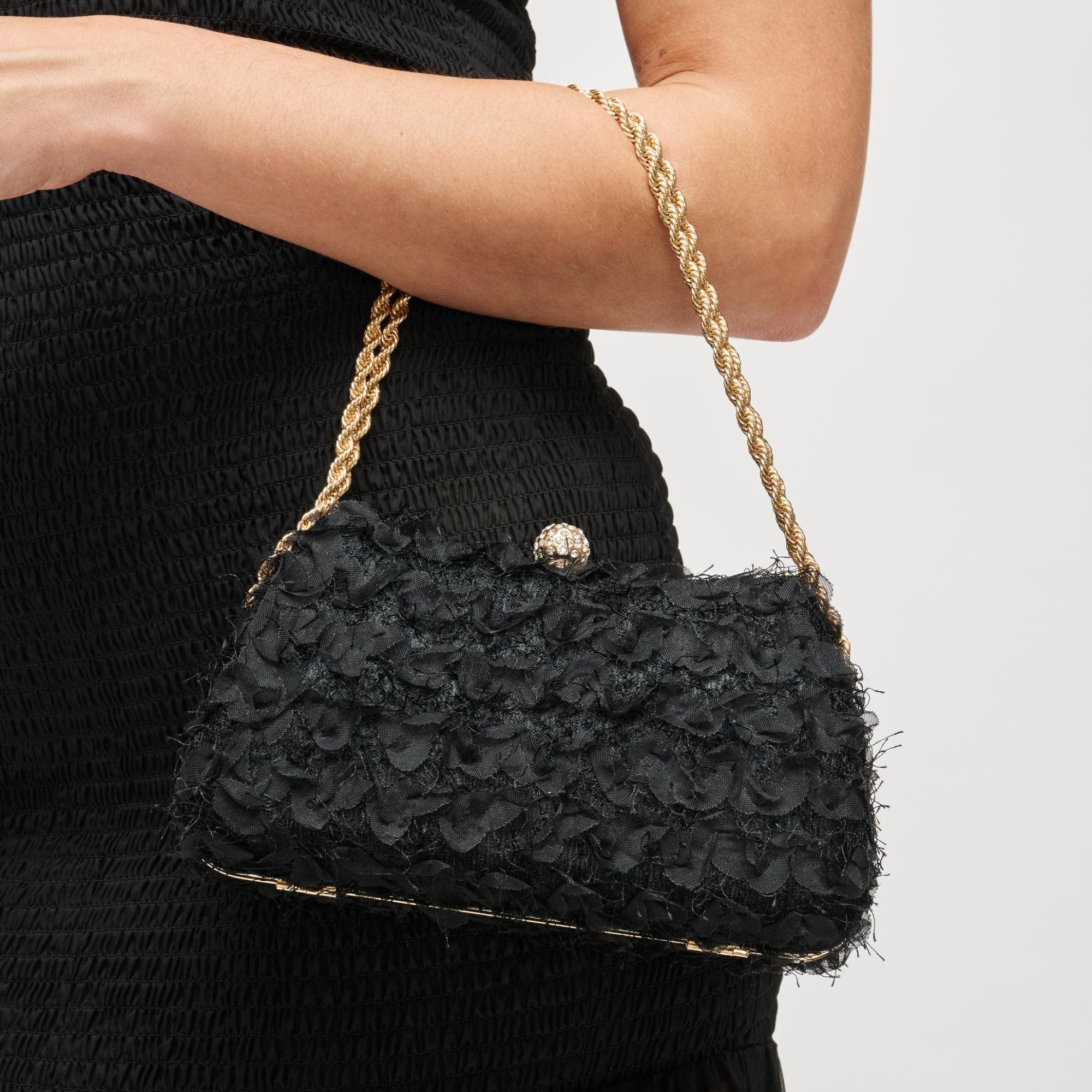 URBAN EXPRESSIONS HANDBAGS Maxi Evening Bag, Main, color, Black