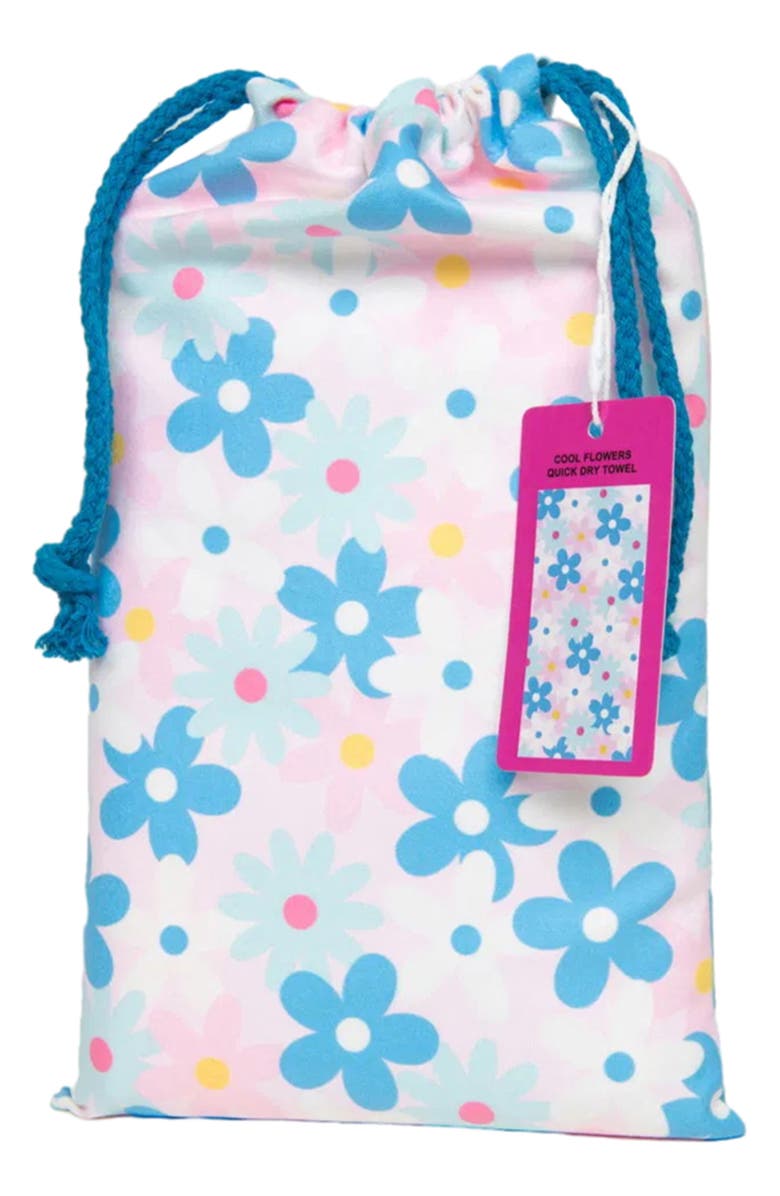 Katydid Cool Flowers Quick Dry Beach Towel, Alternate, color,