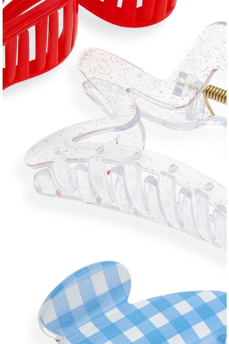 Kids' 3-Pack Assorted Claw Clips, Alternate, color, AMERICANA
