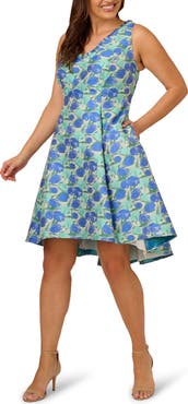 Adrianna Papell Floral Jacquard Fit & Flare Dress