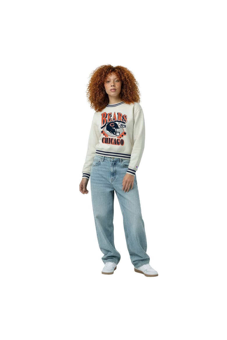 Women's Champion  Cream Chicago Bears Reverse Weave Fleece Sweatshirt, Main, color, Cream