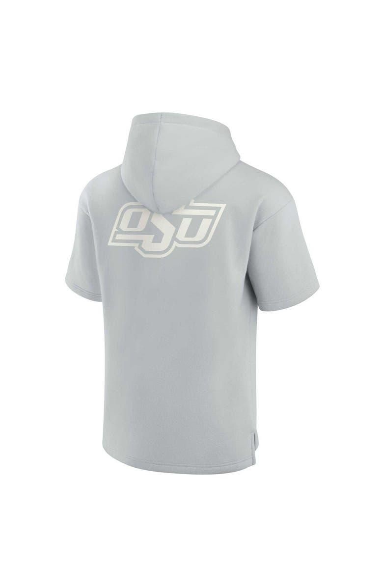 Fanatics Signature Unisex Fanatics Signature Gray Oklahoma State Cowboys Elements Super Soft Fleece Short Sleeve Pullover Hoodie, Alternate, color, Gray