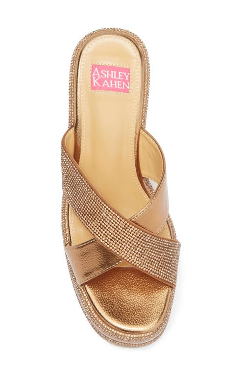 Ashley Kahen Carnival Wedge Sandal In Bronze Multi