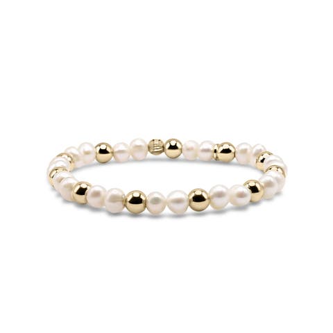 Lyla Freshwater Pearl & Gold Filled Beaded Bracelet