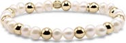 Bowood Lane Lyla Freshwater Pearl & Gold Filled Beaded Bracelet