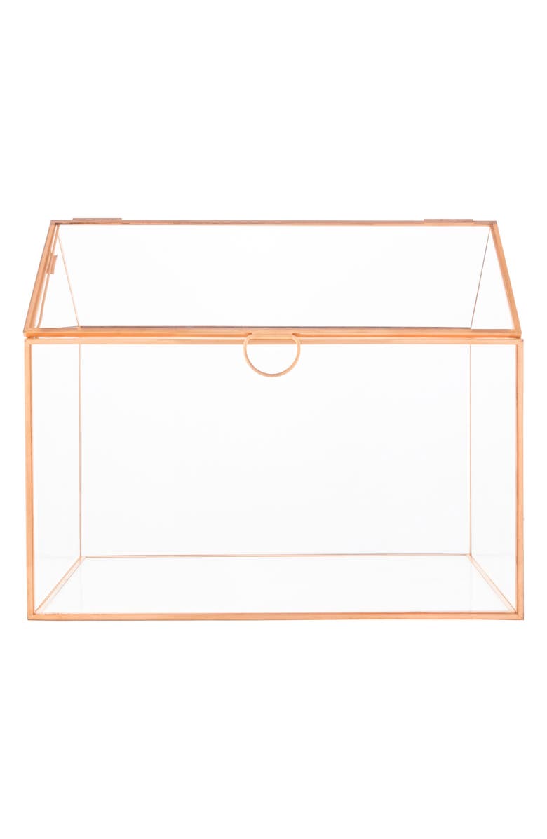 Cathy's Concepts Monogram Rose Gold Reception Card Holder, Main, color,